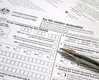 Tax file number declaration form