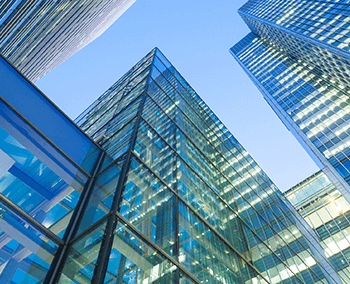 City landscape in a sunny day